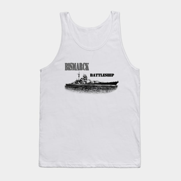 Battleship Bismarck Tank Top by hottehue